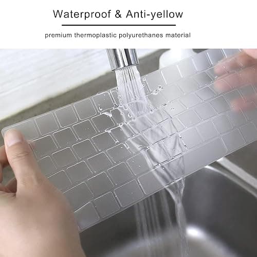 Cover per tastiera per tastiera iMac Magic Keyboard da 24 pollici con Touch ID A2449 Chiave di blocco Chip A2450 M3 M1 Rilasciato nel 2023-2021 Layout UE TPU Protector Skin thumbnail 5