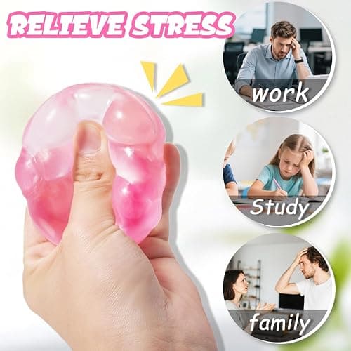 Squishy Stress Cube Fidget Toy, High Density Stress Cube , Slow Rising Sensory Stress Balls for Kids and Adults, Sugar Squishy Toys for Classroom Prizes, Cube Squishy for Party Favors (Pink) thumbnail 4