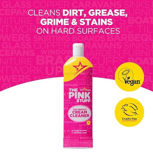 Stardrops - The Pink Stuff - Miracle Cleaning Ultimate Bundle – Paste, Multi-Purpose Spray, Bathroom Foam Spray, and Cream Cleaner – Ideal for Kitchens, Bathrooms, Outdoors, and More thumbnail 9