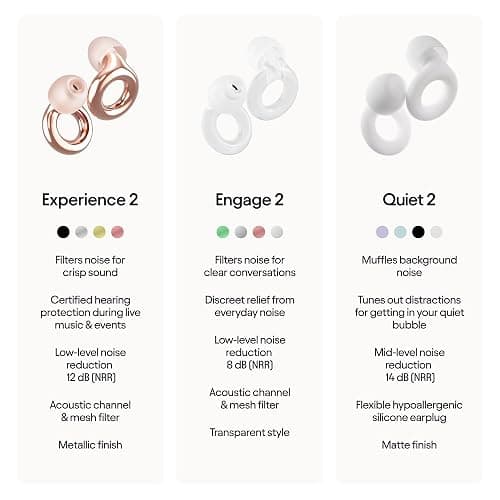 Loop Experience 2 Ear Plugs – Stylish Certified Hearing Protection for Concerts & Festivals, Live Events, Musicians, Sports, DJs and Nightlife – 17dB Noise Reduction Earplugs (High-Fidelity) thumbnail 8