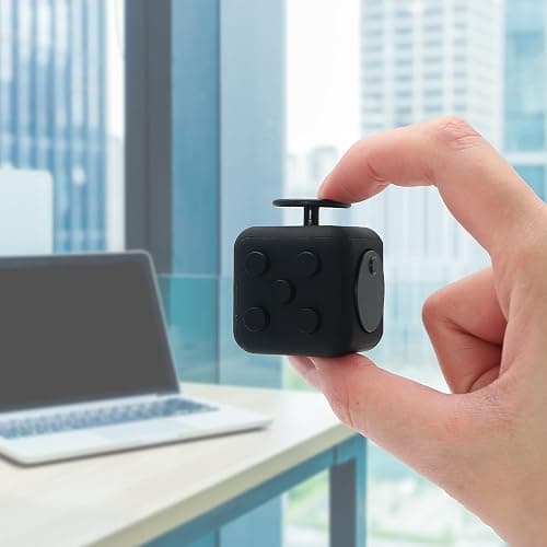 Appash Cube Fidget Toy Stress Anxiety Pressure Relieving Toy Great for Adults and Children[Gift Idea][Relaxing Toy][Stress Reliever][Soft Material] (Black & Black) thumbnail 4