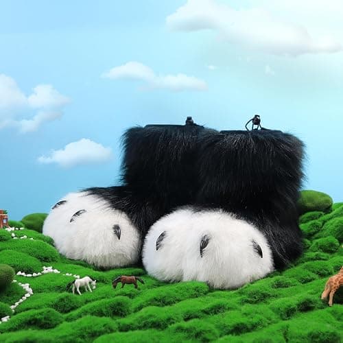 hbbhml Animal Fuzzy Slippers Bear Cat Wolf Dog Fox Fursuit Feet Paw Claw Shoes Furry Boots Costume Accessories for Adult Kids | Animal, Furry, Costume, Boots, Shoes, Paw, Claw, Bear, Cat, Wolf thumbnail 7
