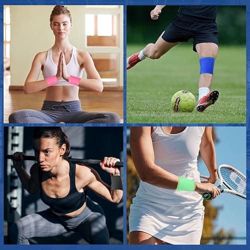 9 Pack Pre Wrap Tape, 9 Colors 2.76 Inch x 11 Yards Prewrap Athletic Tape for Hair Soccer, Pre Wrap Foam Tape, Soccer Pre Wrap Tape, Prewrap Headbands for Hair thumbnail 6