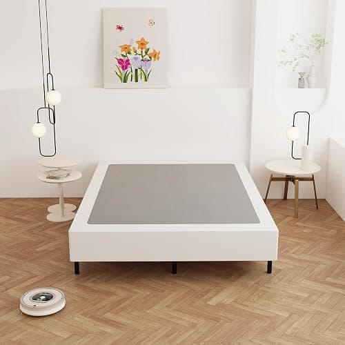 Maenizi 9 Inch Box Spring for Queen Bed, Heavy Duty Metal Box Spring Bed Base with Fabric Cover, Mattress Foundation, Easy Assembly, Noise Free, Black thumbnail 4