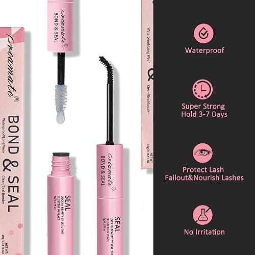 Eyelashes Glue Eyelash Bond and Seal Super Strong Hold Cluster Lash Adhesive Latex Free Waterproof Cluster Lash Glue for Eyelash Extension (5g bond +5g Seal) thumbnail 4
