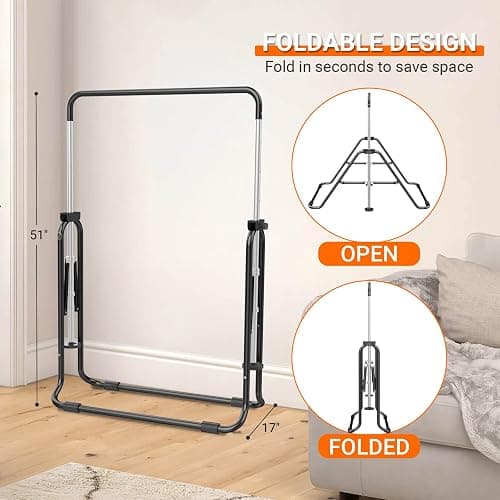 Nimsqury Foldable Gymnastics Bar, 5-Height Adjustable Gymnastic Bars for Kids at Home,Robust & Stable for Indoor/Outdoor Using,Weight Limit 140LBS thumbnail 3