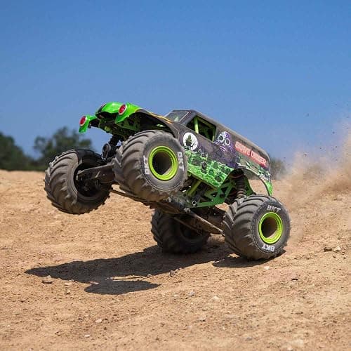 Losi 1/18 Mini LMT Grave Digger 2S 4X4 RTR Brushed Monster Truck Battery & Charger Included Green LOS01026T1 thumbnail 7