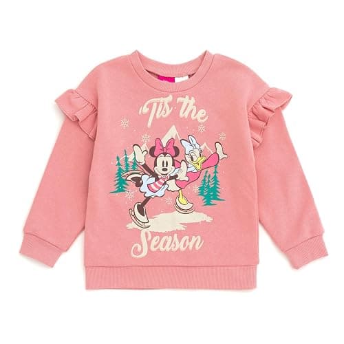 Disney Girls' Fleece Sweatshirt and Pants Set for Baby & Kids | 2-Piece Coordinated Set, Soft Fleece Fabric, Ribbed Collar and Cuffs, Comfortable Pull-On Pants thumbnail 3