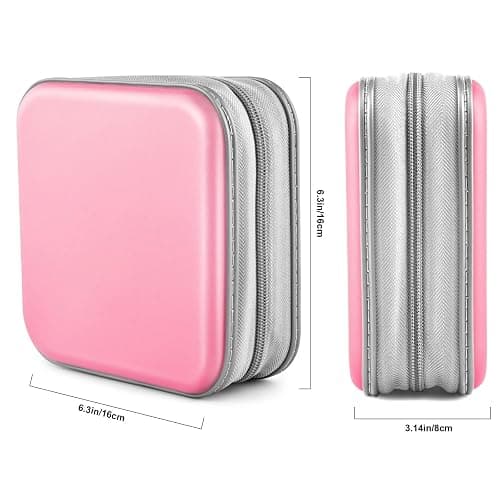 Bivisen CD/DVD Case Wallet, Light Pink, 48 Capacity, Durable Plastic and Non-Woven Fabric Material, Easy to Carry and Organize CDs and DVDs thumbnail 6