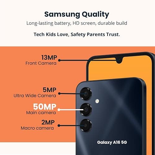 Troomi Phone for Kids and Teens – Galaxy A16 – Parental Controls, GPS Tracking, Text Monitoring & Content Filtering, 10,000+ Apps – Monthly Service and Activation Required thumbnail 7