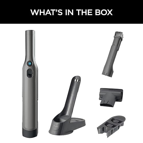 Shark WV201 WANDVAC Handheld Vacuum, Lightweight at 1.4 Pounds with Powerful Suction, Charging Dock, Single Touch Empty and Detachable Dust Cup,Graphite, Slate thumbnail 13