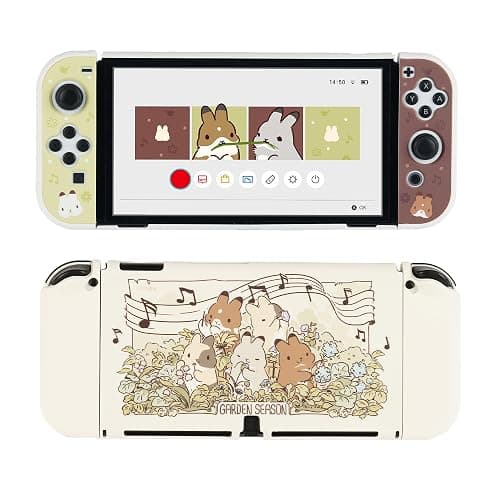 GeekShare Cute Protective Case for Switch OLED Slim Cover Case Hard PC Protective Shell Compatible with Switch OLED - Team Timothy - Image 1
