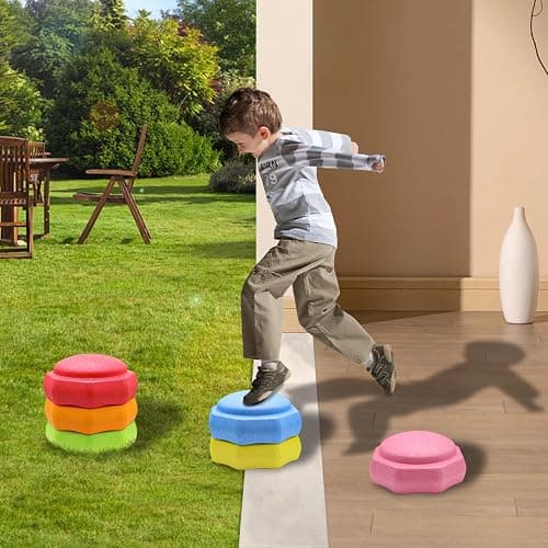 Joybond Stepping Stones for Kids – 6 pcs EPP Balance Sensory Kids Stepping Stones for Toddlers 1-3 for Indoor Outdoor Activity Promoting Toddler's Balance and Coordination Skills thumbnail 3