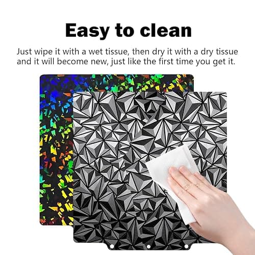 HysiPrui 3D Printer Adventurer 5M Pro AD5X Build Plate Double Sided Smooth Surface H1H and Smooth PEO Sheet for FLASHFORGE Adventurer 5M/AD5X, Flexible Removable Spring Steel Plate Heated Bed Mat thumbnail 3
