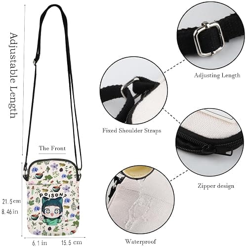 WCGXKO Anime Inspired Messenger Bag Animated Movie Themed Zipper Crossbody Bag For Fans thumbnail 4