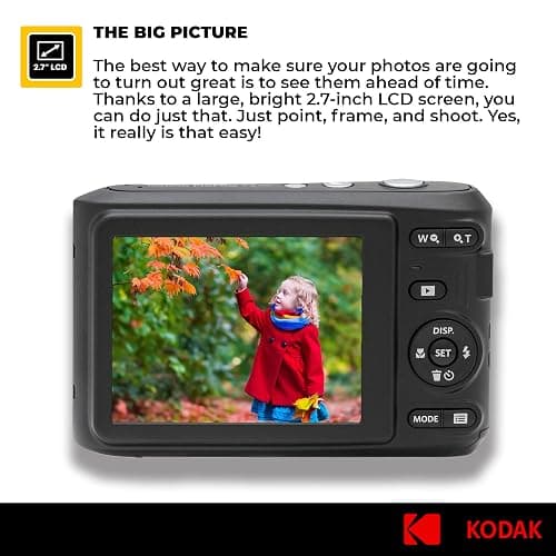 Kodak PIXPRO FZ45 Digital Camera + Black Point & Shoot Camera Case + Transcend 64GB SD Memory Card + Tri-fold Memory Card Wallet + Hi-Speed SD USB Card Reader + More! (Red) thumbnail 3