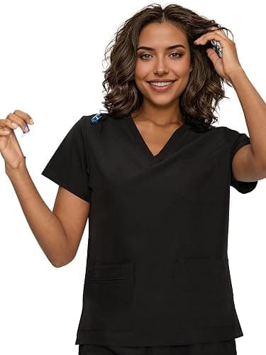 floralhue Scrubs for Women, V-Neck Scrubs Top & Cargo Pants with 12 Pockets, Yoga Waistband, 4 Way Stretch thumbnail 4
