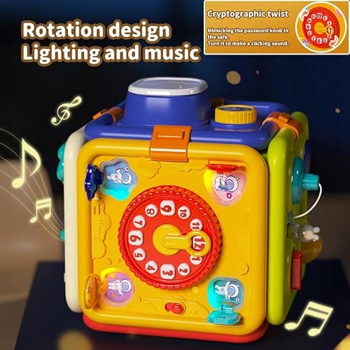 WIIBAAHO Montessori Toys for 1 Year Old Boy and Girl, Busy Board Educational Sensory Toddler Toys, 1 Year Old Boy Gifts thumbnail 6