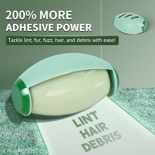 Reusable Lint Roller for Pet Hair Extra Sticky Mini Lint Roller Travel Size, Washable Portable Lint Remover for Clothes, Couch, ForestGreen-MediumAquamarine, 2.559in*3.94in thumbnail 6
