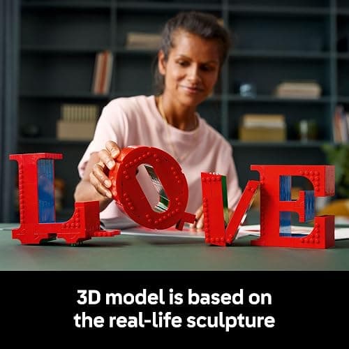 LEGO Art Love Collectible Building Set - DIY Kit for Adults, Ages 18+ - Gifts for Birthdays - Home Decor to Display on Table - 31214 thumbnail 4