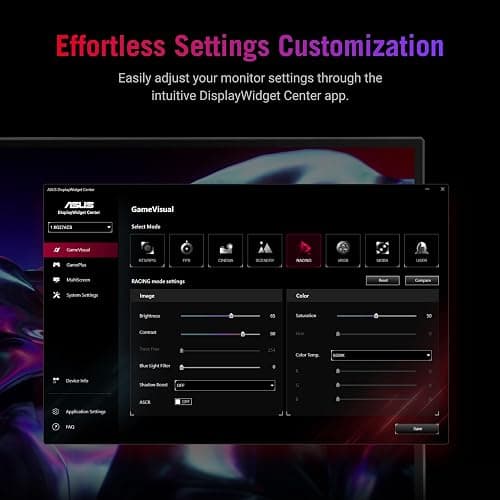 ASUS ROG Strix 27” QHD (2560x1440) HDR400 USB-C Gaming Monitor (XG27ACS), 180Hz,1ms, Fast IPS, 133% sRGB, Extreme Low Motion Blur Sync, G-Sync Compatible, DisplayWidget, Tripod Socket, 3 Year Warranty thumbnail 8