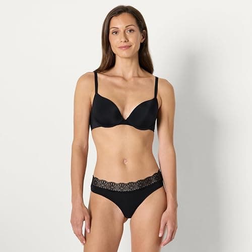 Amazon Essentials Women's Microfiber Lined Push Up Plunge Bra, Pack of 2 thumbnail 5