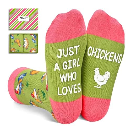 Zmart Cute Animal Socks for Girls - Chicken Horse Goat Socks, Dog Cow Gifts for Kids - Image 1