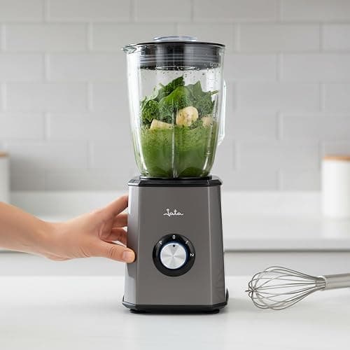 JATA JEBT1500 - Batidora de vaso de 1,5 litros. 2 velocidades + turbo. Cuerpo de acero inoxidable. Cuchilla dentada de acero inoxidable. Apta para picar hielo. Pies antideslizantes. 1500 W thumbnail 4