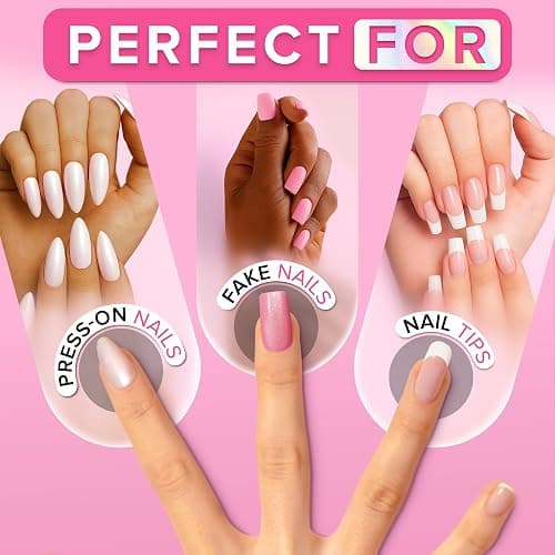 Super Strong Nail Glue for Press On Nails, Nail Tips & Acrylic Nails (8ml) NYK1 NailBond Brush On Glue for Press Ons, Tips & Acrylics - Long Lasting, Maximum Strength, Mess-Free Application thumbnail 3