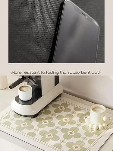 Drying Mat for Kitchen Countertops, Non-slip Rubber Backed Ultra Absorbent Ultra Absorbent Hide Stain Fit Cabinets Shelf Dish Rack Coffee Machine thumbnail 4