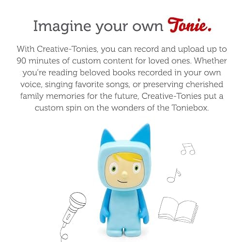 Tonies Creative Audio Character - Record and Upload up to 90 Minutes of Your Own Stories and Songs - Light Blue/Light - Light Blue thumbnail 4