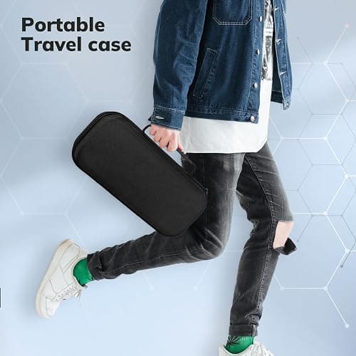 4 in 1 Accessoris Set Compatible with Playstation Portal, EVA Hard Carrying Case for PS5 Portal, Silicone Protective Cover,2 Pcs Screen Protector,10 Thumb Grip Caps,Ps Portal Accessories Black thumbnail 7
