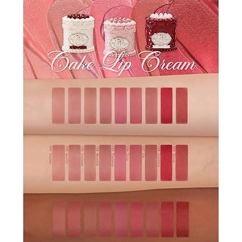 Flower Knows Strawberry Cupid Cake Lip Cream,Velvety-Smooth Matte Liquid Lipstick,Hydrating,Smudge-proof & Stain-Free Lip Stain (V04 Meredith,0.17 Fl Oz) thumbnail 6