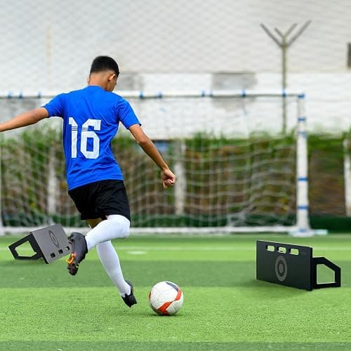 VEVOR Soccer Rebounder Board, Portable Soccer Wall with 2 Angles Rebound, Foldable HDPE Kickback Rebound Board, Soccer Training Equipment for Kids and Adults, Passing & Shooting Practice thumbnail 8