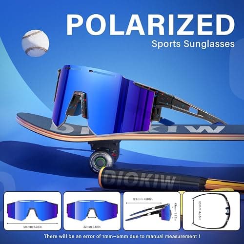 DioKiw Polarized Kids Sunglasses Youth Softball Cycling Sports Sun Glasses Boys Girls UV400 Protection Goggles thumbnail 4