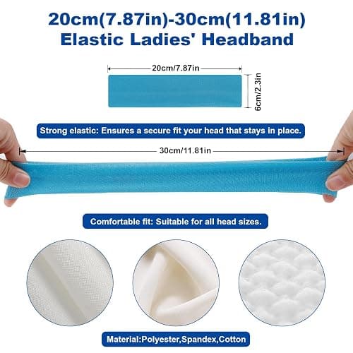 23 Pack Headbands for Women, Include Black, White, Pink, Red Headband | 23-Pack Multicolor—Matches any outfit, Stretchy Non-Slip—Stays in place, Soft Cotton Fabric Hair Bands—Comfortable all day thumbnail 3
