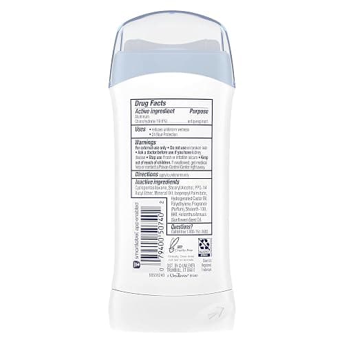Dove Invisible Solid Antiperspirant Deodorant Stick for Women, 6 Count, Sensitive, for All Day Underarm Sweat & Odor Protection 2.6 oz thumbnail 3