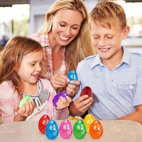 BEIGUO 8pcs Easter Egg Stress Balls,Squishy Stress Relief Toys for Easter Basket Stuffers, Easter Egg Fillers,Party Favors thumbnail 6