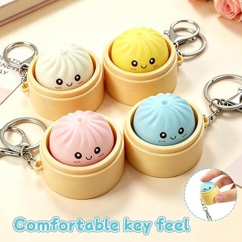 4Pack Keyboard Fidget Toy–Funny Faces Clicker, Anxiety Stress Relief Fidget Toys for Adults & Kids, Portable Keychain Clicker Toy for Work Travel Home Party Gifts thumbnail 4