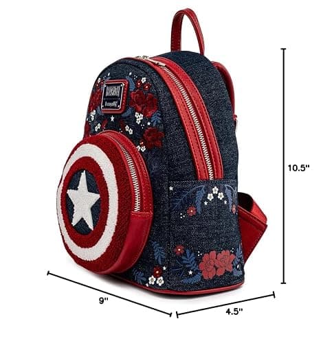 Loungefly Captain America 80th Anniversary Sheild Mini Backpack thumbnail 2