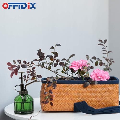 OFFIDIX Glass Plant Mister, 6.3 Inches Tall Vintage Style Spritzer Bronze Plastic Top Pump One Hand Watering Can Indoor Plant Spray Bottle for Garden, Plants, Cleaning (Dark Green) thumbnail 7
