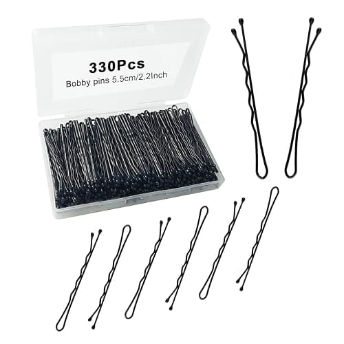 330 Pcs 2.2 Inch Black Bobby Pins, Set of Hairpins with Box, Premium Hair Pins for Kids, Girls and Women, Great for All Hair Types - Image 1