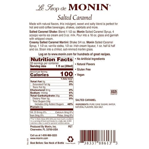 Monin Salted Caramel Syrup (1L) thumbnail 3