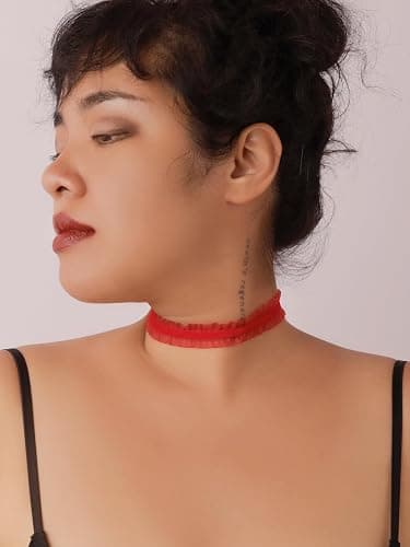 Sacina Goth Victorian Velvet Choker, Gothic Vintage Choker, Chocker Necklace for Women, Halloween Christmas Jewelry Gift For Women thumbnail 4