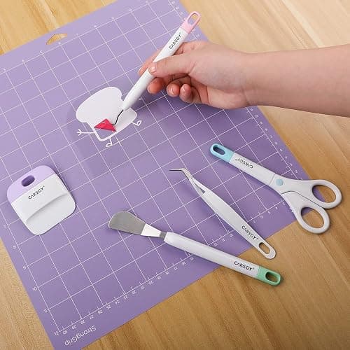 CAREGY Craft Vinyl Weeding Tools Set, Precision Craft Tools Kit, Weeding Kits for Cricut/Silhouette/Siser/Oracal 631/651/751 Vinyl thumbnail 2