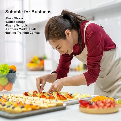 Yamteck 3 Inch Mini Quiche Pans 12 Pack, Round Egg Tart Molds with Removable Bottom. Small Tart Pans w/Non-Stick Coating Rugged Carbon Steel for Tartlets Shells Desert Making Christmas Festival Party thumbnail 3