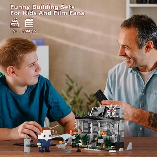 Horror Movie Halloween- Figure & House Building Blocks Kits, Collectible Decoration Building Toy, Present for Friends and Fans, Creative Stable Collectible Building Toy(586 Pieces) thumbnail 6