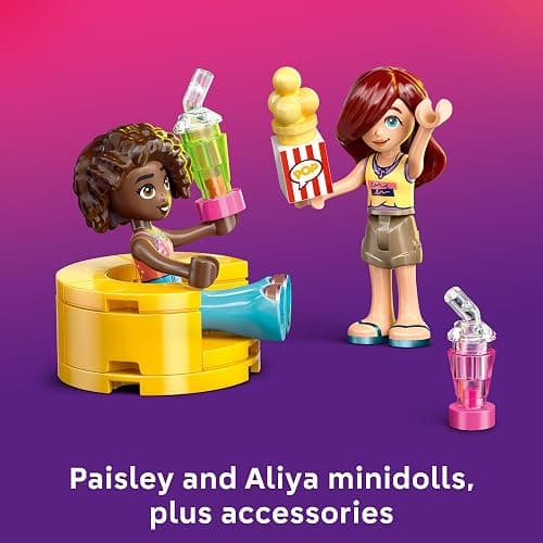 LEGO Friends Friendship Movie Night Pretend Play Building Toy - Interactive Storytelling Playset for Girls & Boys, Ages 6+ - Includes Paisley and Aliya Minidolls - Gift Idea for Birthdays - 42642 thumbnail 5