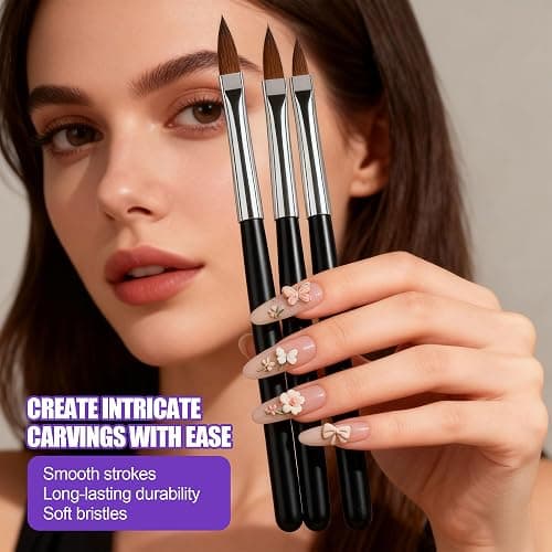Artdone Nail Dotting Tools Art Brushes Kit With Nail Stand Gel Polish Liner Brushes Design Pen For Nail Drawing And Nail Paint Brushes Small Detail Brushes thumbnail 3