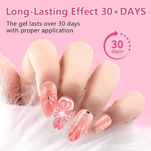 BQAN 3D Nail Gel Kit, 10g*2Pcs No Wipe Clear 3D Sculpting Gel for Nail Art, Rhinestone Glue for Gems Decoration, Salon & Home Use thumbnail 3